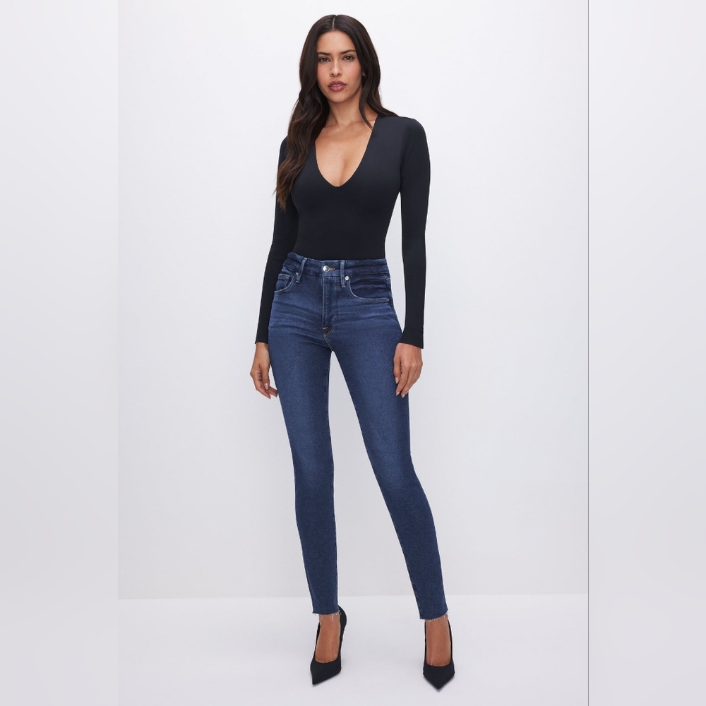 Good American Dark Wash Good Legs Skinny Blue Jeans, Tummy Smoothing, 4/27 NWT